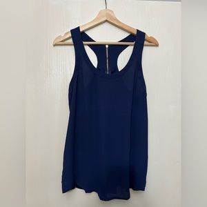 EXPRESS - Zip Back Tank Top - Blue